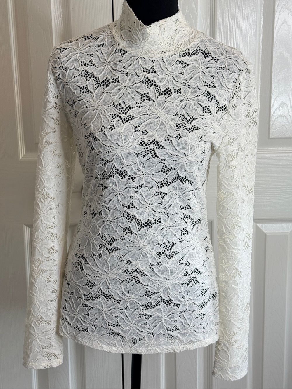 Hill House Home The Millie Top White Lace Blouse EUC Size S